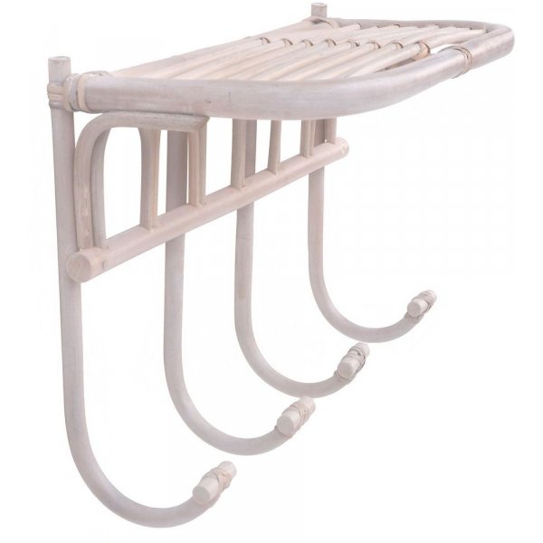 Fammy hattuhylly rottinki - Whitewash Fammy hattuhylly rottinki - Whitewash