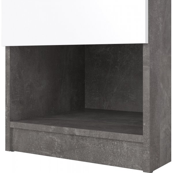 Naia yöpöytä 1 - Betoni/valkoinen Naia yöpöytä 1 - Betoni/valkoinen