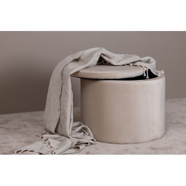Jabar pouf - beige sametti Jabar pouf - beige sametti