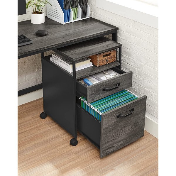 Belmont arkistokaappi - harmaa/musta