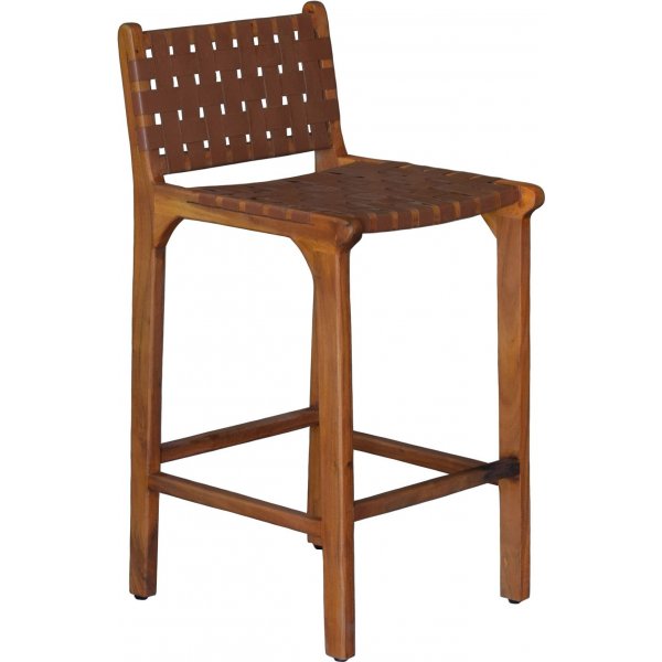 Porto Bello baarijakkara tiikki/aniliininahkaa + Huonekalujen jalat Porto Bello baarijakkara tiikki/aniliininahkaa + Huonekalujen jalat