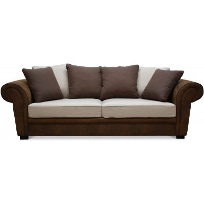 Deluxe 3-istuttava sohva tyynyill - ruskea/beige/vintage + Huonekalujen tahranpoistoaine