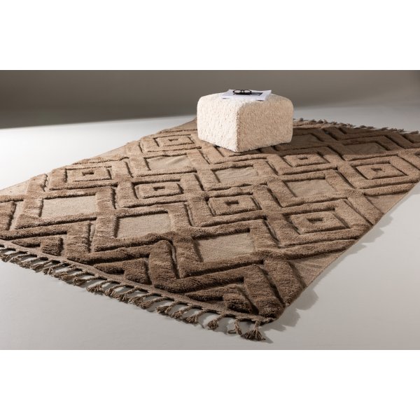 Dahlia-villamatto - Tummanruskea Dahlia-villamatto - Tummanruskea