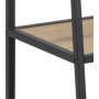 Seaford tikkaat hylly 77x138 cm - tammi/musta