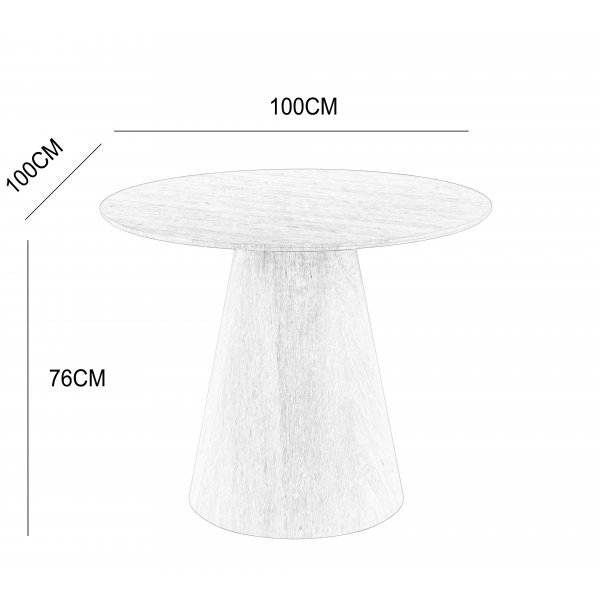 Moi pyöreä ruokapöytä Ø100 cm - Tammi Moi pyöreä ruokapöytä Ø100 cm - Tammi
