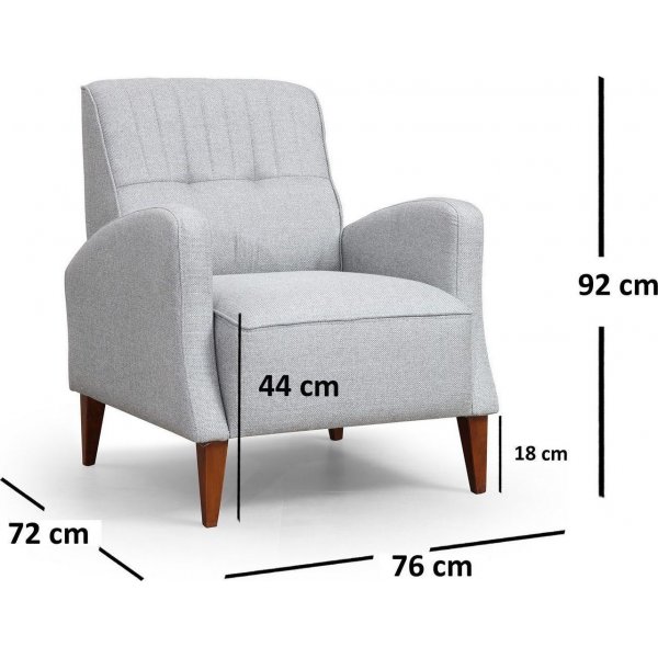 Montana nojatuoli - harmaa Montana nojatuoli - harmaa