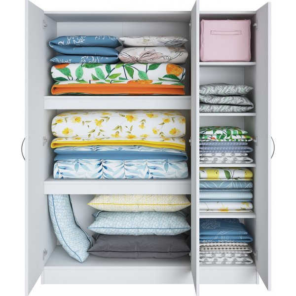 Baden vaatekaappi 5 - valkoinen Baden vaatekaappi 5 - valkoinen