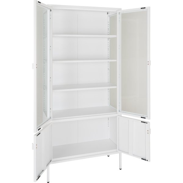 Brisbanen lasikaappi 80 x 35 x 180 cm - Valkoinen