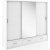 Mervyn-vaatekaappi liukuovilla ja sisällöllä l. 250 cm - Valkoinen Mervyn-vaatekaappi liukuovilla ja sisällöllä l. 250 cm - Valkoinen