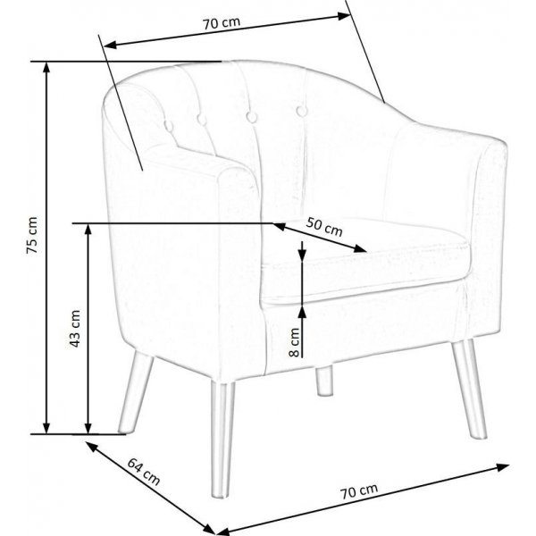 Aric-nojatuoli - Tummanvihre�/musta