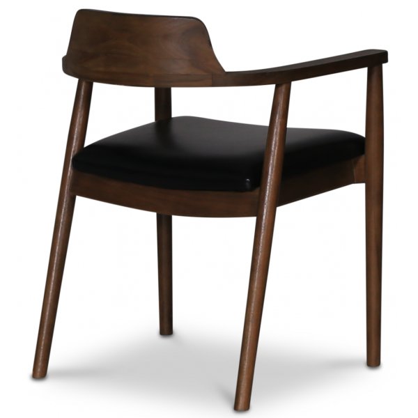 Alvares nojatuoli - tiikki/musta PU