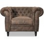 Ashford Chesterfield -nojatuoli - Ruskeaa eco-nahkaa