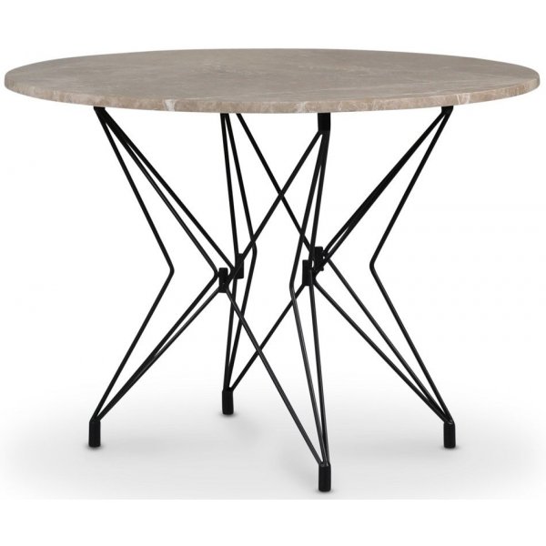 Elintarhan ruokapyt marmoria 105 cm - musta / beige Empradore