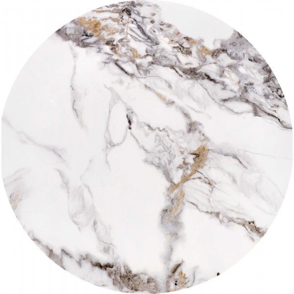 Formosa sohvapöytä Ø60 cm - Valkoinen marmori/musta Formosa sohvapöytä Ø60 cm - Valkoinen marmori/musta