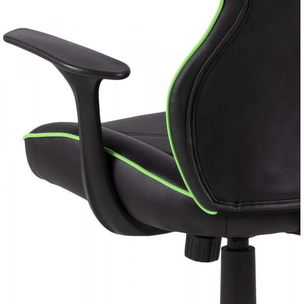 Vayne musta pelituoli vihreillä yksityiskohdilla Vayne musta pelituoli vihreillä yksityiskohdilla