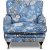 Spirit Howard nojatuoli kukkakankaasta - Eden Parrot Blue + Huonekalujen hoitosarja tekstiileille