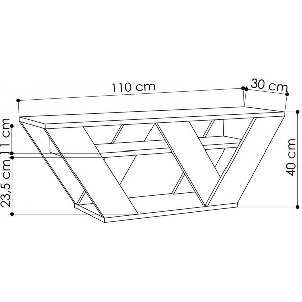 Pipralla mediapenkki - Valkoinen Pipralla mediapenkki - Valkoinen