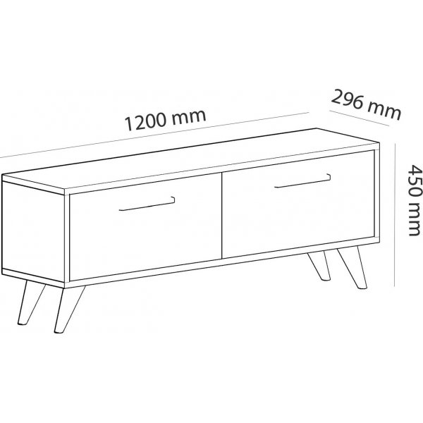 Melisa mediapenkki - Sapphire tammi/antrasiitti Melisa mediapenkki - Sapphire tammi/antrasiitti