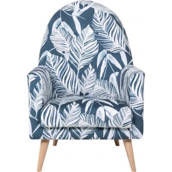 Emilly-nojatuoli - Sininen/valkoinen