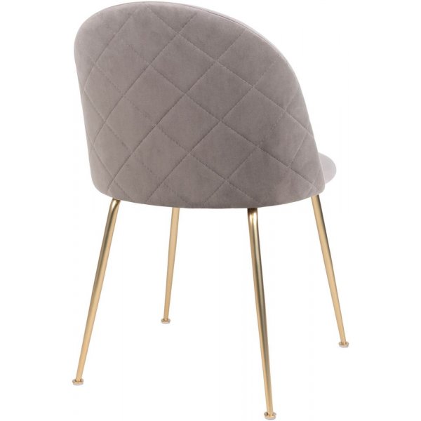 Geneve ruokapydn tuoli - harmaa/messinki