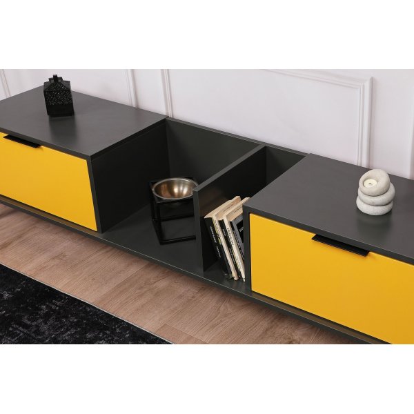 Ibiza mediapenkki - keltainen/antrasiitti