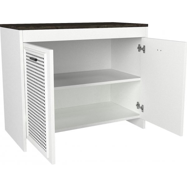 Valmis kaappi - Valkoinen/tummanruskea Valmis kaappi - Valkoinen/tummanruskea