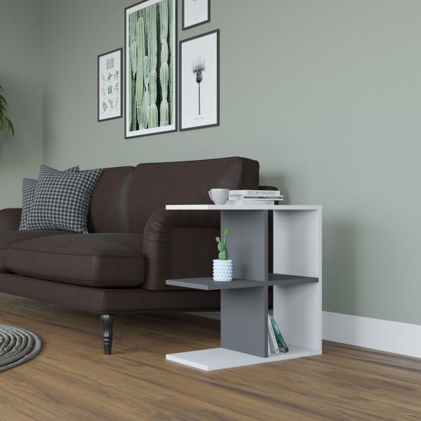 Hamlet-sivupöytä 59,6 x 29,6 cm - Valkoinen/antrasiitti Hamlet-sivupöytä 59,6 x 29,6 cm - Valkoinen/antrasiitti