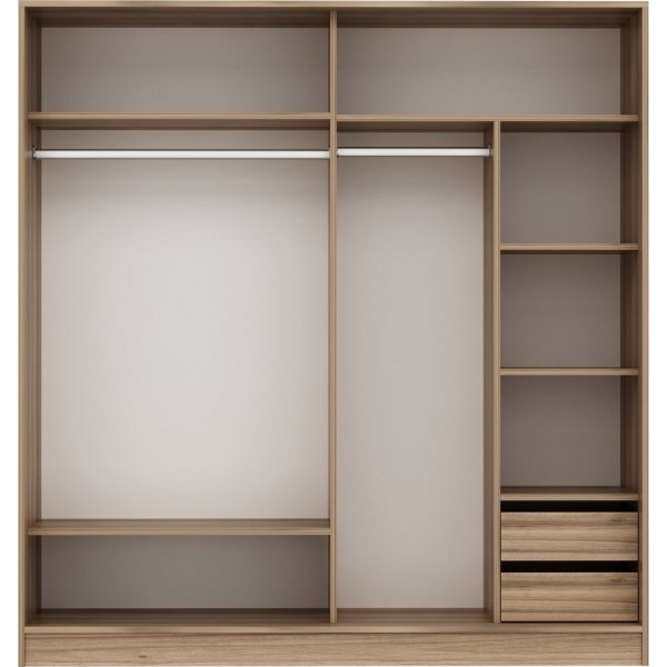 Kapusta vaatekaappi 220x52x210 cm, variantti B - Ruskea/valkoinen/ruskea Kapusta vaatekaappi 220x52x210 cm, variantti B - Ruskea/valkoinen/ruskea