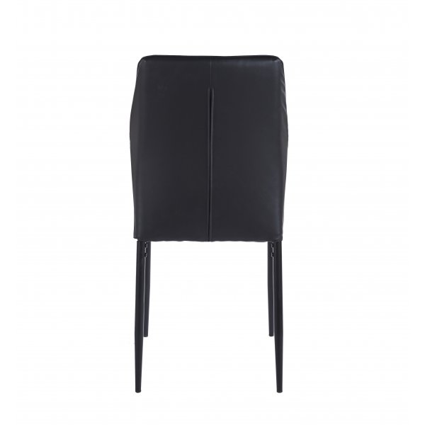 Inez-ruokatuoli mustaa keinonahkaa, mustat jalat Inez-ruokatuoli mustaa keinonahkaa, mustat jalat