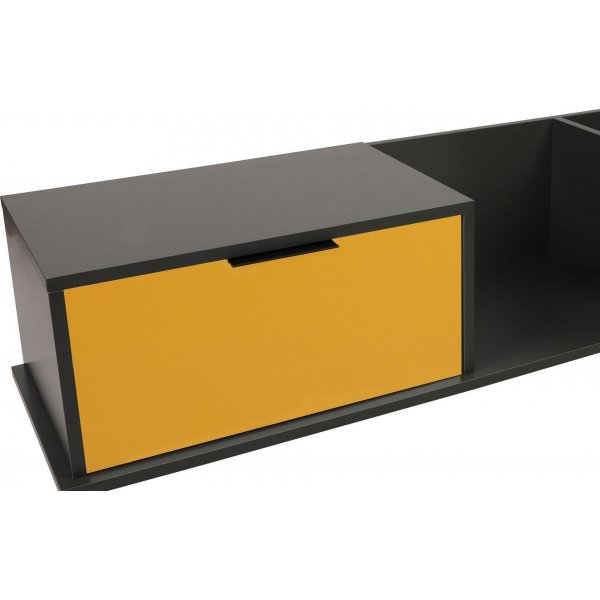 Ibiza mediapenkki - keltainen/antrasiitti