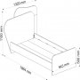 Viile snky 190 x 90 cm - phkin/beige
