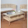 Galice sohvapyt rottinki 100 x 55 cm - Luonto/metalli + Huonekalujen tahranpoistoaine