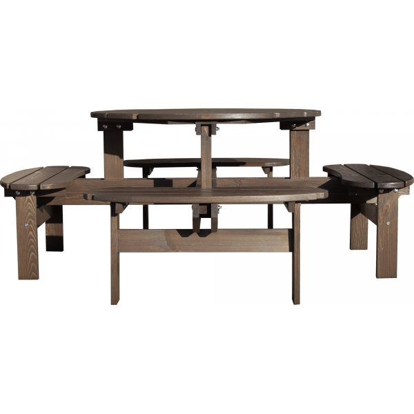 Ronda kalusteryhmä - Puutarhapenkki & pöytä yhdessä - Ruskea Ronda kalusteryhmä - Puutarhapenkki & pöytä yhdessä - Ruskea