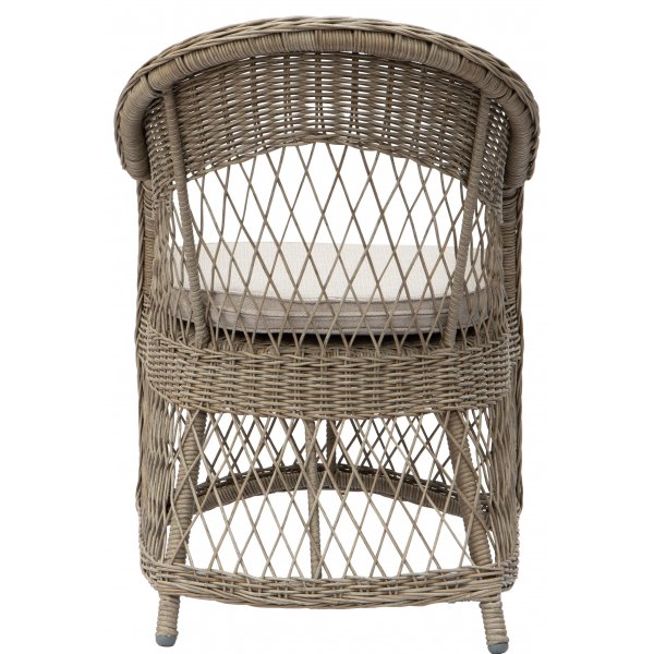 Ulkotuoli luonnonvärisestä synteettisestä rottingista Ulkotuoli luonnonvärisestä synteettisestä rottingista