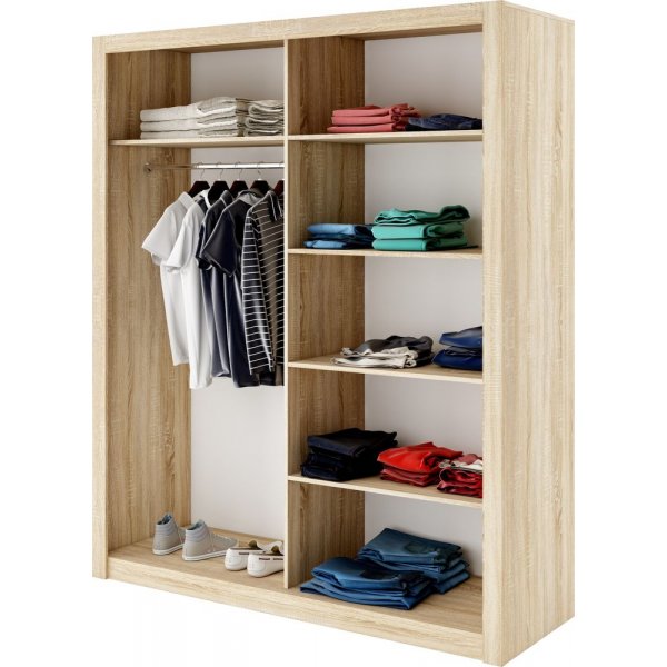 Einar-vaatekaappi - Sonoma-tammi