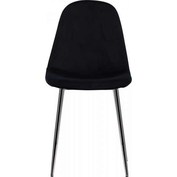 Bridge-ruokailutuoli - Musta sametti/kromi Bridge-ruokailutuoli - Musta sametti/kromi