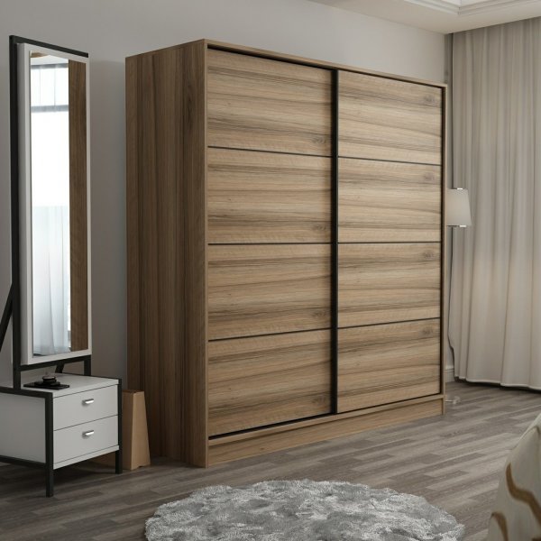 Kapusta vaatekaappi 220x52x210 cm - Ruskea Kapusta vaatekaappi 220x52x210 cm - Ruskea
