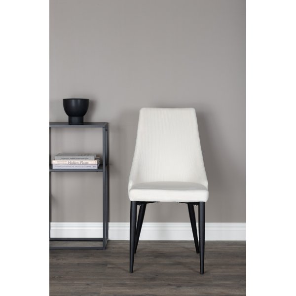 Laila ruokatuoli - beige vakosametti