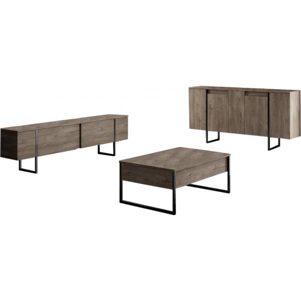 Lux-senkki, väri pähkinä/musta - 160 cm Lux-senkki, väri pähkinä/musta - 160 cm