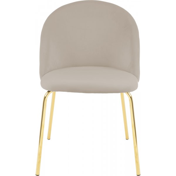 Giovani samettituoli beige messinkijalat Giovani samettituoli beige messinkijalat