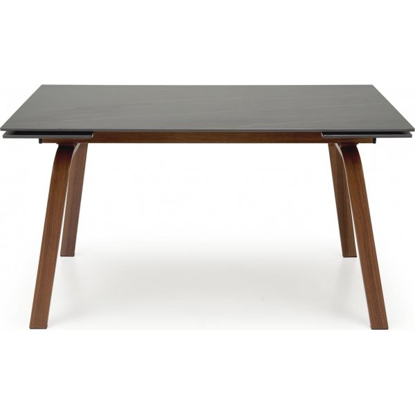 Lozano ruokapöytä 140-200 x 82 cm - Musta marmori/pähkinä Lozano ruokapöytä 140-200 x 82 cm - Musta marmori/pähkinä