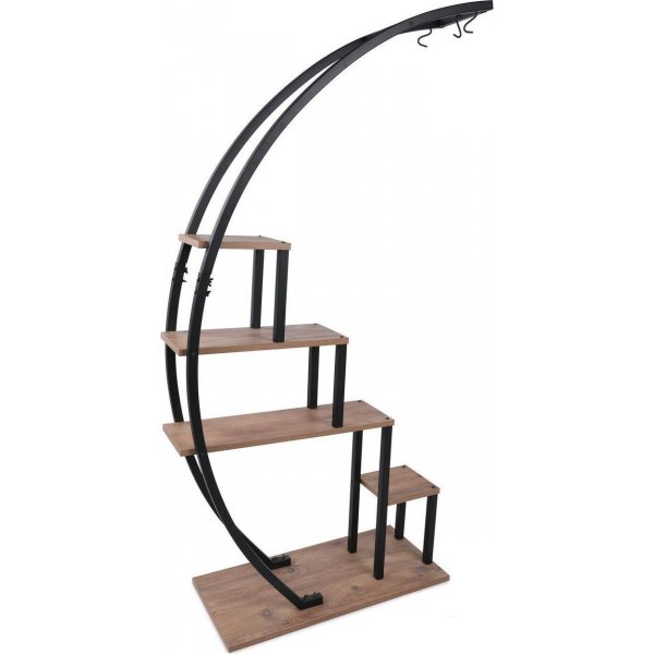 Puutarhan kasvihylly - mänty/musta Puutarhan kasvihylly - mänty/musta