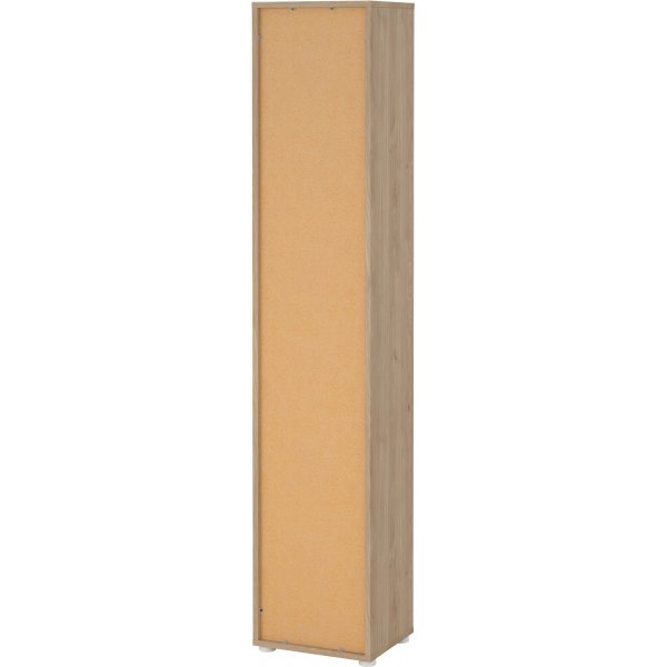 Kylttikirjahylly jakajalla - valkoinen/hikkori Kylttikirjahylly jakajalla - valkoinen/hikkori