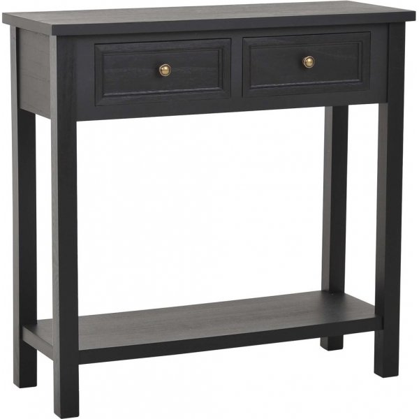 Holmby-konsolipyt - Musta saarnivaneri + Huonekalujen tekstiilien puhdistus