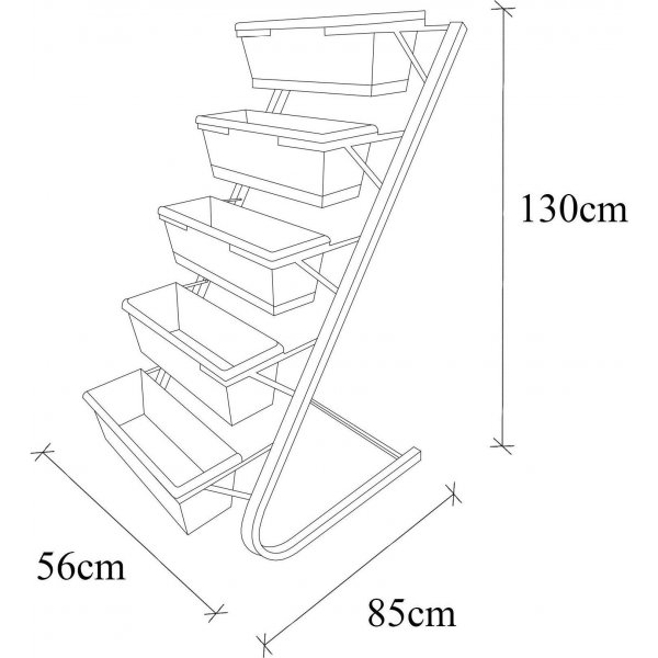 Huuhtele kasvihylly - Tummanvihreä/musta Huuhtele kasvihylly - Tummanvihreä/musta
