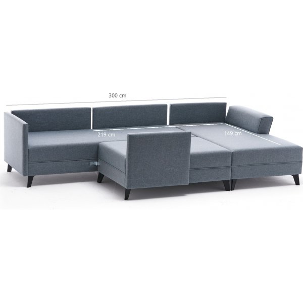 Efsun u-vuodesohva - Burgundy Efsun u-vuodesohva - Burgundy