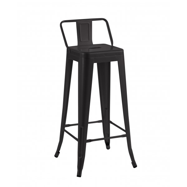 Iris-baarijakkara mustaa metallia - Istuinkorkeus 76 cm Iris-baarijakkara mustaa metallia - Istuinkorkeus 76 cm