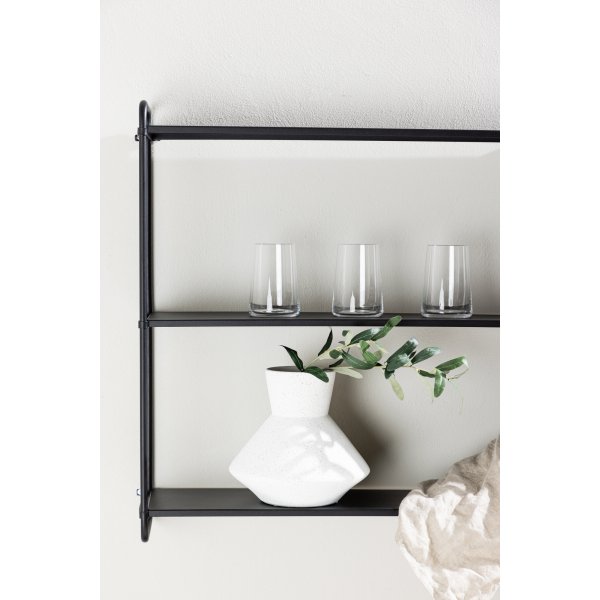 Lyon seinhylly 63 x 122 cm - Musta