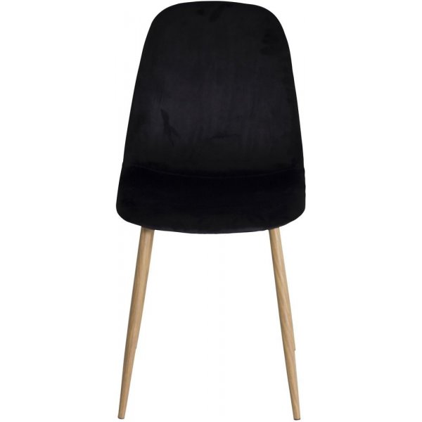 Lara tuoli - Tammijäljitelmä / Musta sametti Lara tuoli - Tammijäljitelmä / Musta sametti