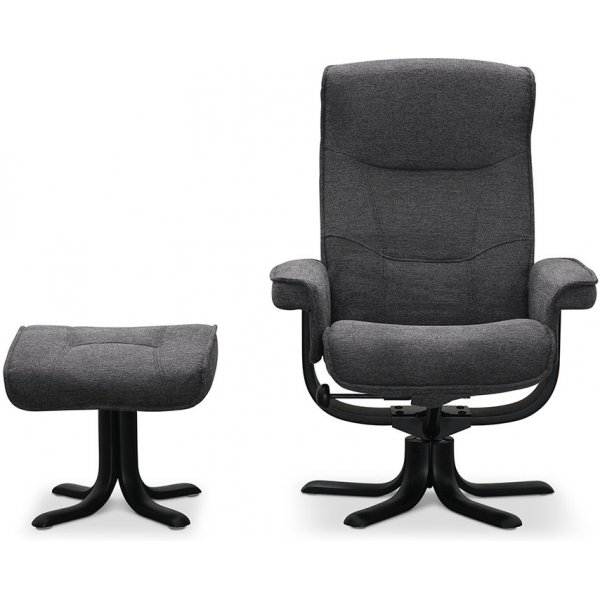 Bonn kääntyvä nojatuoli jalustalla - harmaa Bonn kääntyvä nojatuoli jalustalla - harmaa